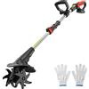 Outsunny Motocoltivatore da Giardino, 4 Lame in 65Mn con Larghezza 20 cm e Profondità 18 cm, Nero e Rosso | Aosom Italy
