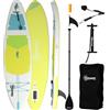 Outsunny Tavola da Paddle Surf Gonfiabile 320 cm, con Superficie Antiscivolo Pagaia in Alluminio Regolabile Pinna Pompa e Zaino | Aosom Italy