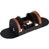 Relaxdays Pulisci Scarpe Ingresso con 3 Spazzole, Pulizia Sneaker e Suola Stivali, Tappetino Esterni, Setole, Marrone