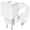 BigBen Connected, alimentatore USB-C 20W Power Delivery + cavo USB-C / Lightning, bianco