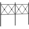 vidaXL Testiera di ricambio in metallo nero 120 cm