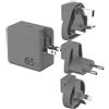 Force Power, caricabatterie universale da 65 W con 2 porte USB-C e cavo, grigio