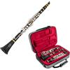 AUROSUS CG-S7 Clarinetto Sib Plateau a Fori Chiusi - Clarinetto Soprano a Fori Coperti in ABS, 17 Chiavi Nichel-Argento e Colonnine Dorate, per Mani Piccole, Sassofonisti e Disabili
