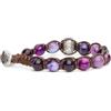 Tamashii bracciale originale con Ruota della Preghiera e agata viola striata. BHS1100-85
