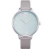 SHENGKE Semplicità Creativa Orologio da Polso per Donne - Vera Pelle Elegante (K0056L-Grey)
