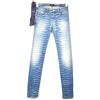 Armani Jeans J06 Jeans Donna US23 Blu Zebra Skinny Fit Vita Bassa Denim Sbiadito