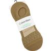 CALVIN KLEIN Calze Footie Alto OS Caramello Marroni 2 Paia Cotone Biologico