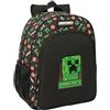 safta MINECRAFT - Zaino scuola per bambini, adattabile al carrello, ideale per bambini in età scolare, comodo e versatile, qualità e resistenza, 32 x 12 x 38 cm