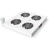DIGITUS Unità di ventilazione per armadio di rete da 19 pollici - 4 ventole - Termostato - Portata d'aria 9,3 m³ al minuto - per Unique, Unique Light e serie Server-N - Grigio