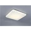 Trio Plafoniera Mandria LED 1 Luce 24W cm.41x41 4000K Effetto Ghiaccio