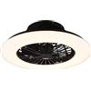 Trio Plafoniera Ventilatore LED Cielo Stellato Ø50cm colore Nero