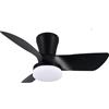 Trio Plafoniera Ventilatore LED Ø76cm colore Nero