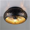 Trio Plafoniera Ventilatore in Metallo Ø50cm colore Nero e Oro