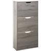 5 five simply smart Scarpiera 3 Cassetti effetto Rovere Grigio cm.60x23x119