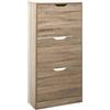 5 five simply smart Scarpiera 3 Cassetti effetto Rovere Naturale cm.60x23x119