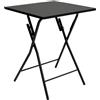5 five simply smart Tavolo Pieghevole Nero Dimensione cm 60x60