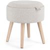 Bizzotto Sgabello Contenitore Zoya Con Vassoio Colore Grigio