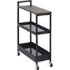 Relaxdays Carrello Industriale 3 Ripiani in Metallo Marrone/Nero, 70x50x20 cm, Bagno e Cucina