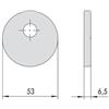 CISA 06458.20.B1 borchia tonda ø 53 mm in ottone cromo satinato