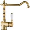 PLADOS Miscelatore cucina Plados monocomando MIXOLDOld Fashion con canna girevole e leva laterale - Bronzo antico