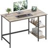 VASAGLE Scrivania per Computer, Scrittoio, 120 x 60 x 76 cm, Moderno, Tavolo da Lavoro, per Ufficio Camera da Letto Soggiorno, Greige Melange e Nero Inchiostro LWD47MB