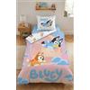 BrandMac Bluey Bingo Stelle Copripiumino Singolo 140x200 + Federa 65x65 Cotone