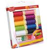 Gütermann creativ Set filo da cucito con 10 bobine di Cucitutto 100 m nei colori vivaci + un metro da sarto