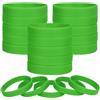 LVNRIDS Braccialetti in silicone 100 pezzi Verde, 16 cm Braccialetti Elastici in Gomma per Bambini, Riutilizzabile Braccialetto Colorati per Feste, Compleanno, Scolastica