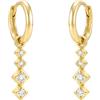 SOFIA MILANI - Orecchini da Donna in Argento 925 - Placcati in Oro e con Pietra Zircone - Creoli a Barra - 21034