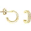 SOFIA MILANI - Orecchini da Donna in Argento 925 - Placcati in Oro - Orecchino a Perno a Pietra Zircone - E2213