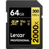 Lexar Scheda SDXC 64 GB Professional 2000 x UHS-II V90 U3