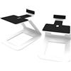 Kanto SE6W Elevated Desktop Speaker Stands for Large Bookshelf Speakers & Full-Size 5"-7" Studio Monitors | 6.9" Tall | Supports 22 lb | Damping 2.5 mm Silicone Padding | ¼"-20 Mounting | White | Pair