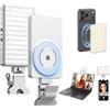 SMALLRIG M3 Luce LED Magnetica per Selfie e Video con clip, 120 LED, Batteria Ricaricabile da 2000 mAh, CRI90+, 2700K-6500K, Illuminazione di Riempimento Portatile per iPhone, iPad, Laptop - 5640