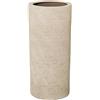 DRW Portaombrelli rotondo in ceramica in beige ruvido 50x25x25 cm