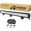 AUXTINGS 92 cm 36 pollici 234W Barra luminosa a LED Fascio combinato Spot Flood Luce fuoristrada Lampada da lavoro a LED con kit cablaggio per fuoristrada 4x4 Atv Utv,CC 12V 24V