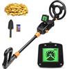 Couleeur Metal Detector per Bambini Impermeabili IP68 con Display LCD e Indicatore Acustico, alta precisione per bambini con pala per l'esplorazione di metalli durante le escursioni all'aperto