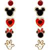 Disney Topolino & Minnie Mouse multicolore smalto 5pc set di borchie SH00415YL.PH, Misura unica, Zinco, Nessuna pietra preziosa