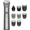 Philips Multifunction Trimmer MG5931/15 Serie 5000, Grigio chiaro, 0,5 mm, 1,6 cm, 0,5 mm, Viso, Naso, Acciaio