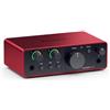 Focusrite Interfaccia audio Focusrite SCARLETT Solo 4Gen, colore Red e Black, ideale per e