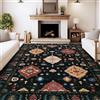 MAST DOO Tappeto Vintage Salotto - Boemo Pelo Corto Orientale, Soggiorno Corridoio Camera da Letto Antiscivolo 120X160cm