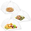 Onarway - Confezione da 3 tende da portata per alimenti, 30 cm, con rete cifrata, per tenere lontane mosche insetti zanzare, ombrello a rete fine per esterni, barbecue, riutilizzabile e pieghevole