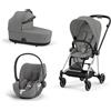 Cybex Platinum Trio Cybex Mios con Cloud T i-Size Telaio Chrome Black Mirage grey
