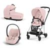 Cybex Platinum Trio Cybex Mios con Cloud T i-Size Telaio Chrome Black Peach pink