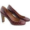 Emporio Armani Donne Tacco EU37 Bordeaux Motivo Pelle Slipper Pumps