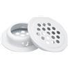 QUARKZMAN 25mm(1) Griglia di Soffitto Circolare, 10pz Griglie d'Aria Circolari in Acciaio Inossidabile con Foro a Maglie rotondo per Cucina Bagno Armadio, Bianco