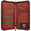 Visconti In pelle con zip custodia del documento di viaggio Titolare & Strap 1157 RFID blocco Marrone