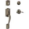 SCHLAGE Camelot - Maniglia monocilindrica e leva di accento sinistra, peltro antico (F60 CAM 620 Acc LH)