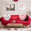 Soaoo 3 cuscini decorativi a forma di cuore per San Valentino, 30 cm, per divano, rosso, bianco, rosa, simpatici cuscini in peluche per divano, per interni, casa, esterni, divano per bambini