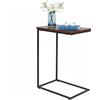 Relaxdays Tavolino Relaxdays, H x L x P: 61 x 45 x 30 cm, MDF, Metallo, C, tavolino da Soggiorno, Stile Industriale, Marrone/Nero