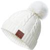 CCHKFEI Cappello Bluetooth, Musicale Bluetooth Lavorato a Maglia Berretto Cappello con Cuffie Stereo e Microfono Vivavoce, Miglior Natale Regalo per Donna, Adatto per Sci, Corsa e Sport